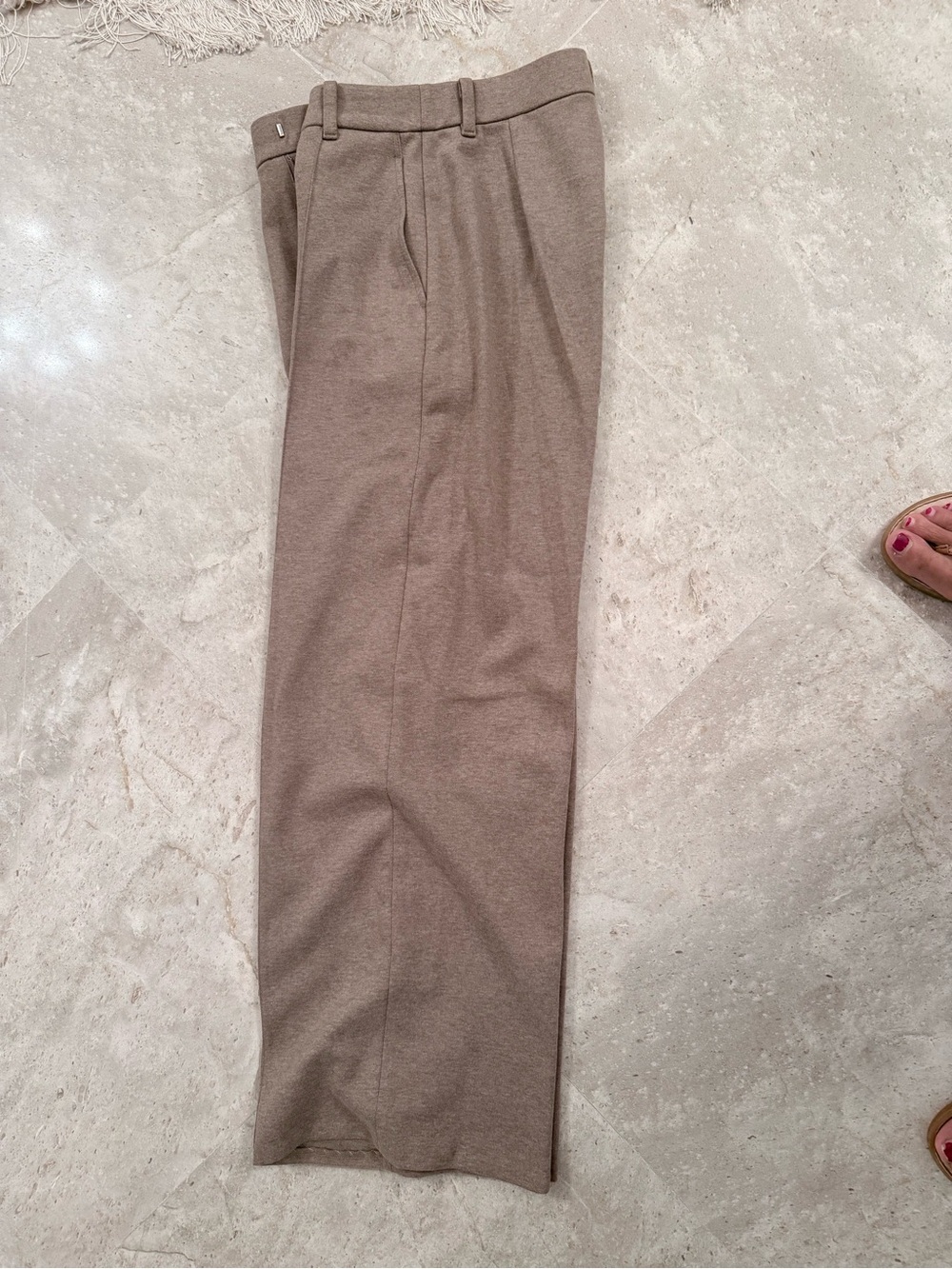Uniqlo Men's Taupe Straight-Leg Dress Pants